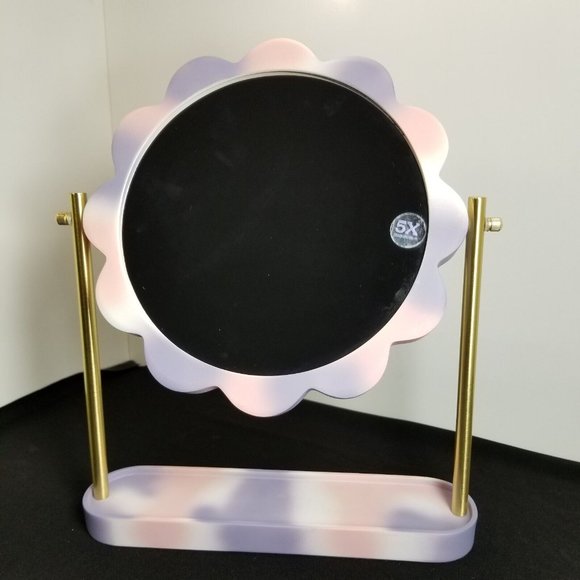 NEW Wild Sage 5X Tie Dye Daisy Vanity Mirror Resin/Metal - Multicolor - Picture 1 of 8